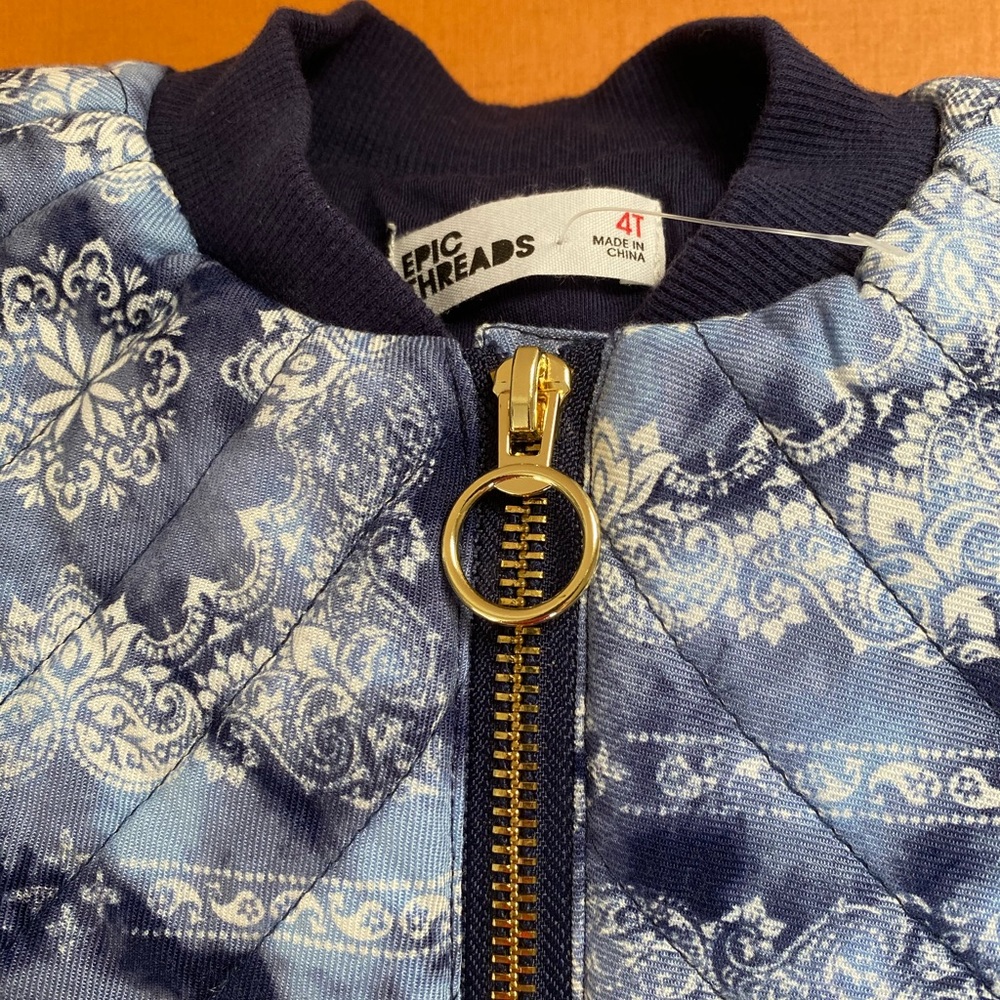 EPIC THREADS QUILTED JACKET LITTLE GIRLS SZ 4T - Picture 5 of 7